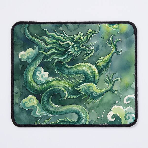 Item preview, Vietnamese Azure Dragon | Majestic Jade Vietnamese Dragon Line Art designed and sold by Rising Drake.
