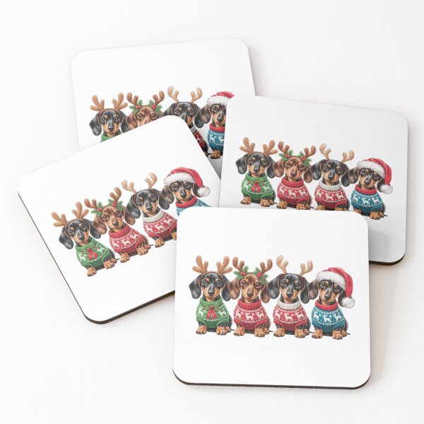 Item preview, Dachshunds in Holiday Sweaters designed and sold by jkrphoto.