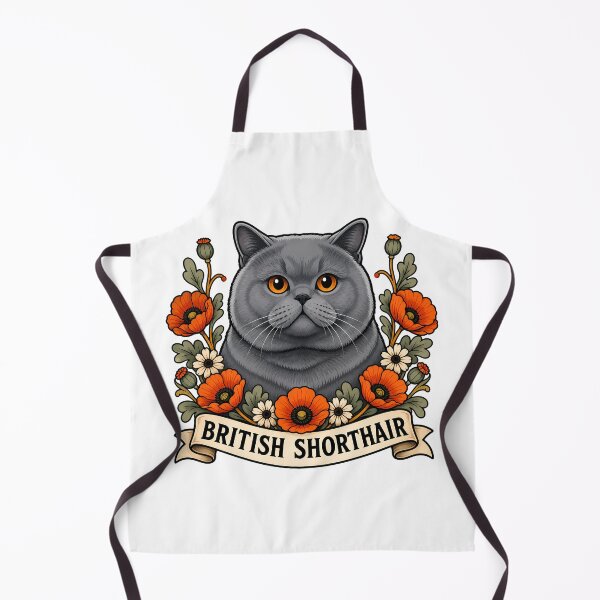 Item preview, British Shorthair Cat Poppy Tattoo Art designed and sold by Old's Cool Cat Studio.