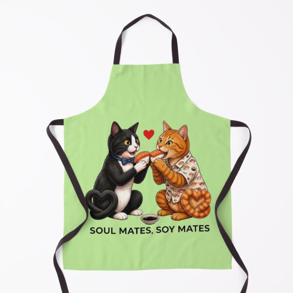 Item preview, Soul Mates, Soy Mates - Funny Cat Sushi Date Illustration designed and sold by SammyMorry.