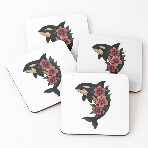 Item preview, Leaping Orca and Floral Cascade designed and sold by futuremartiah.