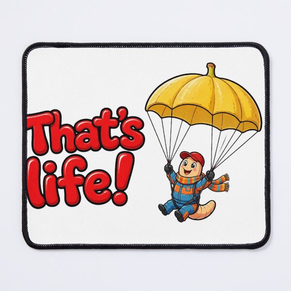 Item preview, That's Life! Parachuting Worm With Banana Parachute designed and sold by Surviving Monday Club.