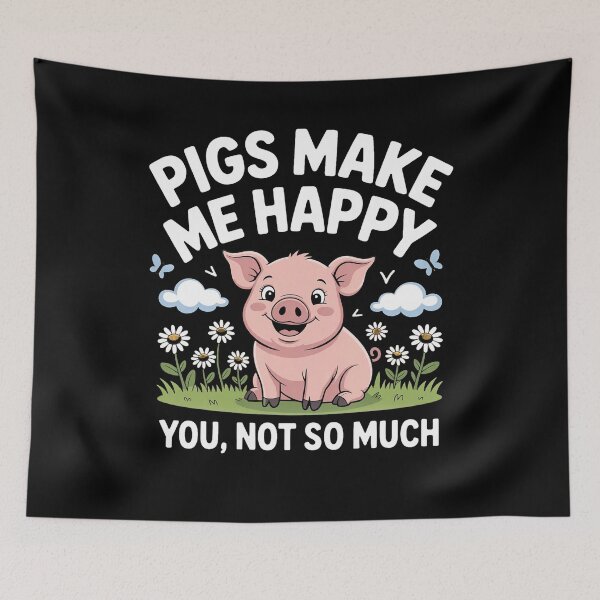 Item preview, Pigs Make Me Happy designed and sold by Animalteeart.