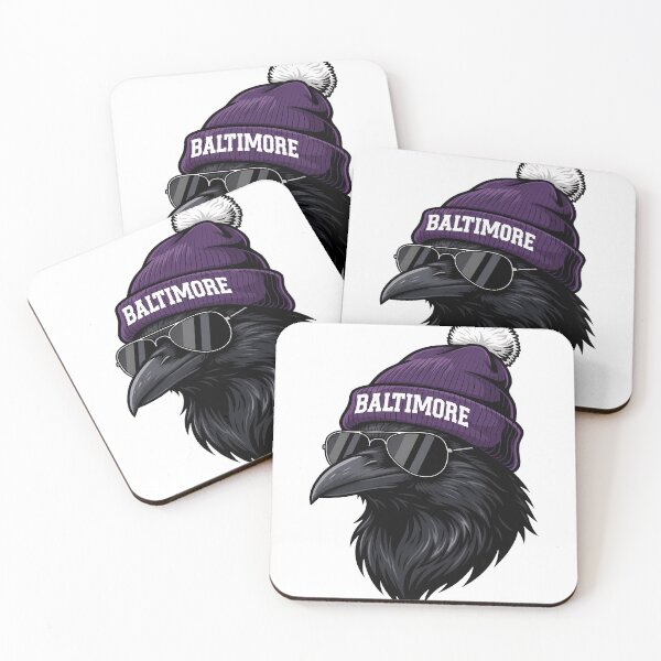 Item preview, Cool Raven Wearing Purple Winter Beanie Street Style designed and sold by MrsHeath66293.