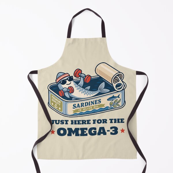 Item preview, Funny Sardine Fitness Retro Vintage Can – Just Here for the Omega-3 designed and sold by Skryp-art.