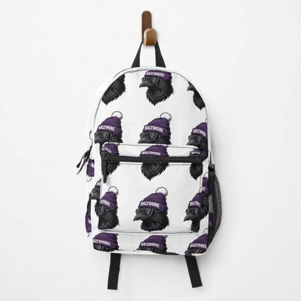 Item preview, Cool Raven Wearing Purple Winter Beanie Street Style designed and sold by MrsHeath66293.