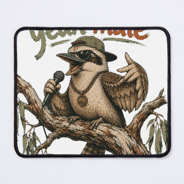 Item preview, Yeah Mate Kookaburra Old Gum Tree Funny Aussie Bird Karaoke Tee Australia designed and sold by Yellowriversss.