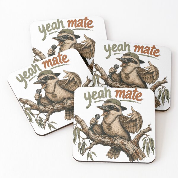Item preview, Yeah Mate Kookaburra Old Gum Tree Funny Aussie Bird Karaoke Tee Australia designed and sold by Yellowriversss.