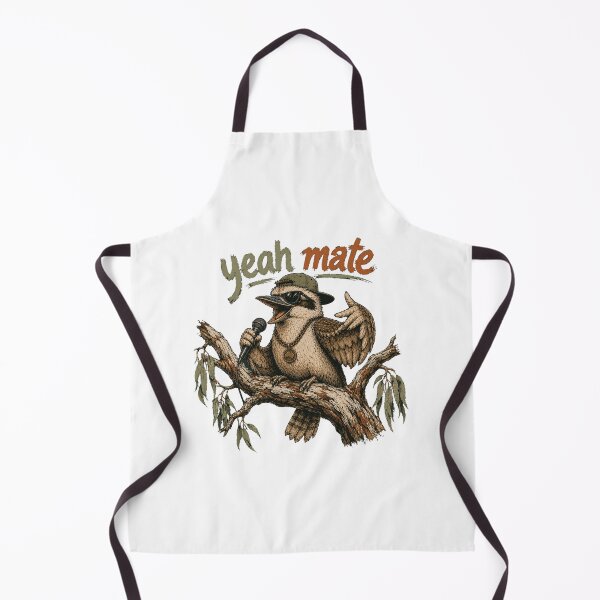 Aperçu de l'œuvre Ouais mec, Kookaburra, vieux eucalyptus, t-shirt karaoké oiseau australien drôle, Australie créée et vendue par Yellowriversss.