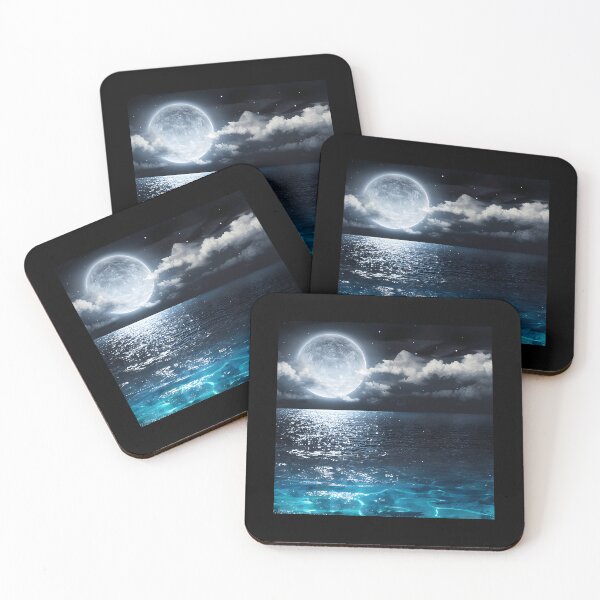 Item preview, Full Moon Over Ocean designed and sold by Level3Visualsd.