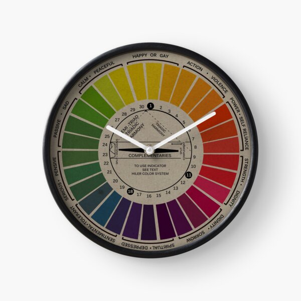 Hiler color wheel psychology and old color theory Clock