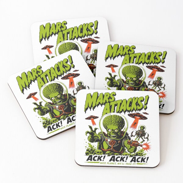 Item preview, Mars Attacks Vintage Sci-Fi Graphic Design designed and sold by Catsi-Nook-Art.