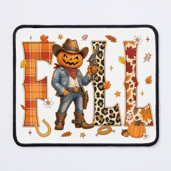 Item preview, Fall Cowboy Pumpkin Western Autumn  designed and sold by varin-studio.