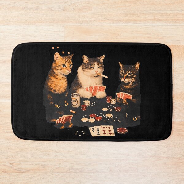 Item preview, Retro Poker Cats Graphic Design for Cat Lovers designed and sold by Catsi-Nook-Art.
