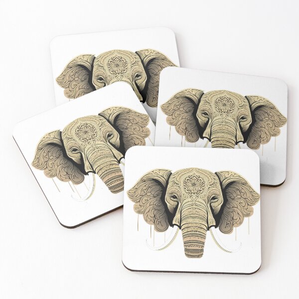 Item preview, Ornate Tribal Elephant – Sacred Mandala Elephant Head designed and sold by alcame-photo.