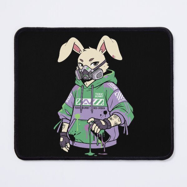 Item preview, Toxic Bunny Cyberpunk Graffiti Rabbit Techwear Anime Streetwear Aesthetic designed and sold by mood-draftsman.
