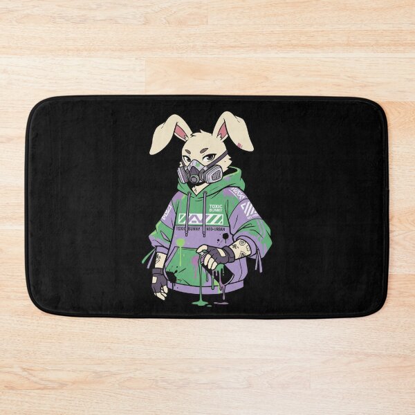 Item preview, Toxic Bunny Cyberpunk Graffiti Rabbit Techwear Anime Streetwear Aesthetic designed and sold by mood-draftsman.
