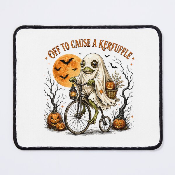Item preview, Off to Cause a Kerfuffle Funny Halloween Frog Ghost designed and sold by VioletNance.