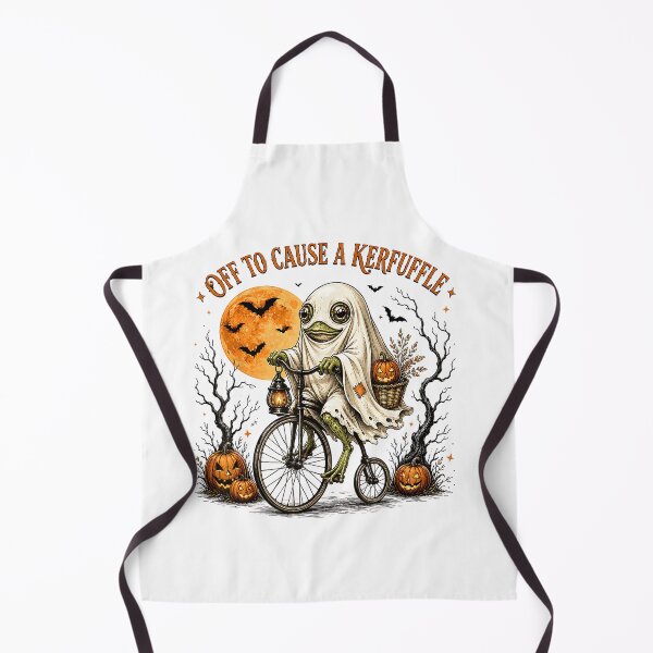 Item preview, Off to Cause a Kerfuffle Funny Halloween Frog Ghost designed and sold by VioletNance.