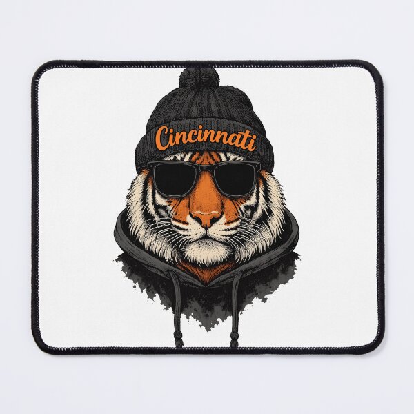 Item preview, Cincinnati Tiger Wearing Beanie And Sunglasses Street Style designed and sold by TannerBry40882.