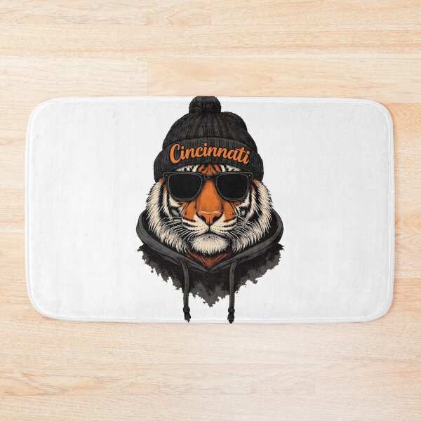 Item preview, Cincinnati Tiger Wearing Beanie And Sunglasses Street Style designed and sold by TannerBry40882.