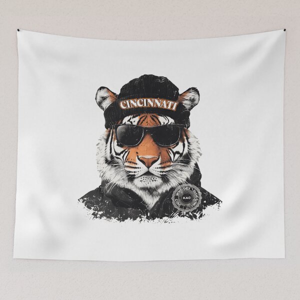 Item preview, Cool Tiger Streetwear Portrait With Urban Attitude designed and sold by AndreaMar78112.