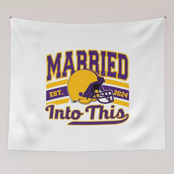 Item preview, Purple Yellow Football Helmet Team Spirit Design designed and sold by JamesVela80988.