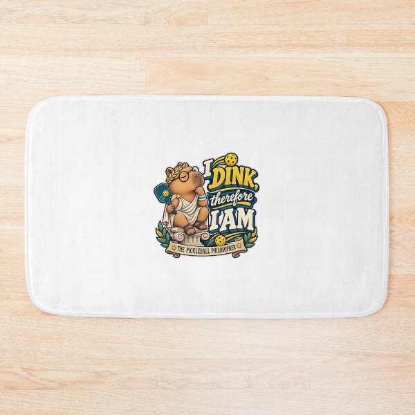 Item preview, I Dink, Therefore I Am – Funny Pickleball Philosopher Capybara designed and sold by 50Pxels.