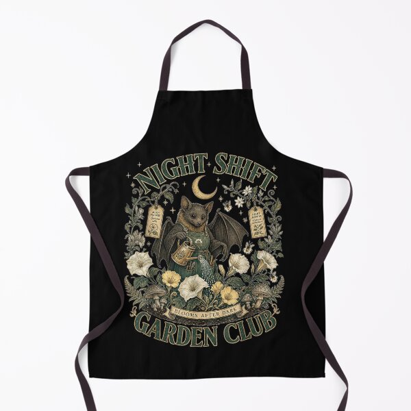 Item preview, Night Shift Garden Club Cute Bat Gardener Moonflower Art designed and sold by VioletNance.