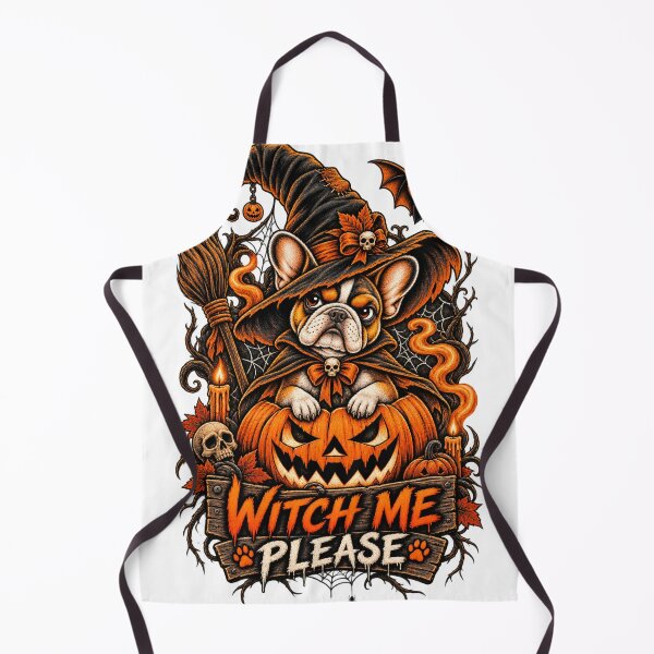 Artikelvorschau, Witch Me Please Halloween French Bulldog | Spooky Pumpkin Dog entworfen und verkauft von KnrNazimTHRE4DS.