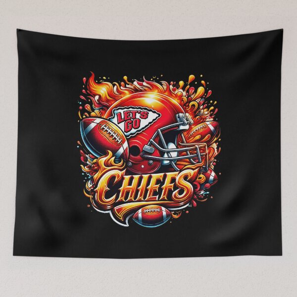 Item preview, Fiery Football Helmet Artwork designed and sold by GraceMaci23192.