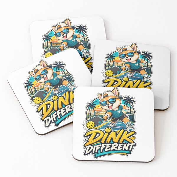 Item preview, Dink Different – Cute Shiba Inu Pickleball Retro Sticker Design designed and sold by 50Pxels.