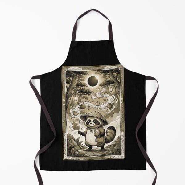 Item preview, Japanese Tanuki Raccoon Dog Folklore Bunbuku Chagama Woodblock Aesthetic designed and sold by mood-draftsman.