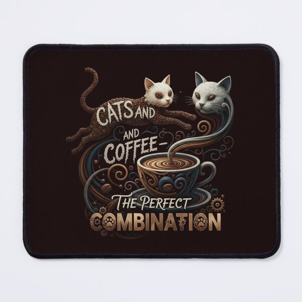 Item preview, Cats and Coffee – The Perfect Combination designed and sold by SkrabinhoArt.