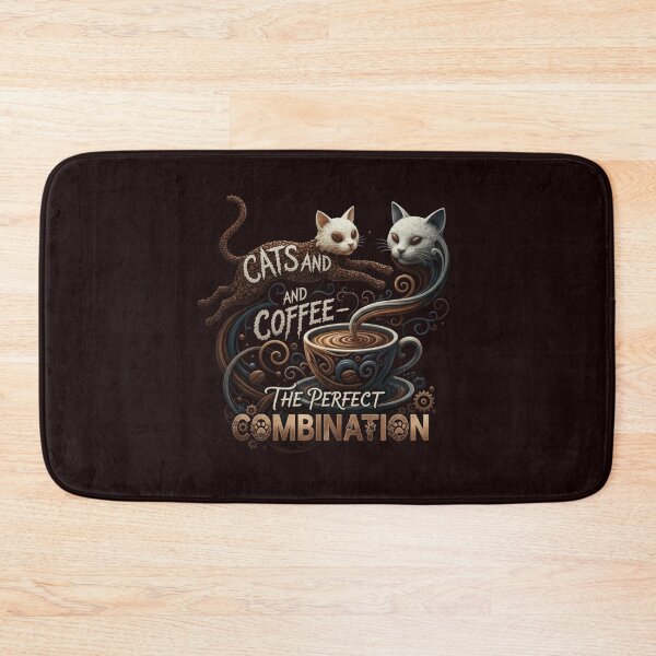 Item preview, Cats and Coffee – The Perfect Combination designed and sold by SkrabinhoArt.