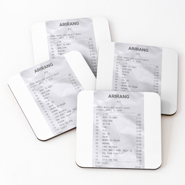 Item preview, ARIRANG BTS Album Tracklist – Receipt Style 2026 designed and sold by Palette & Hue.