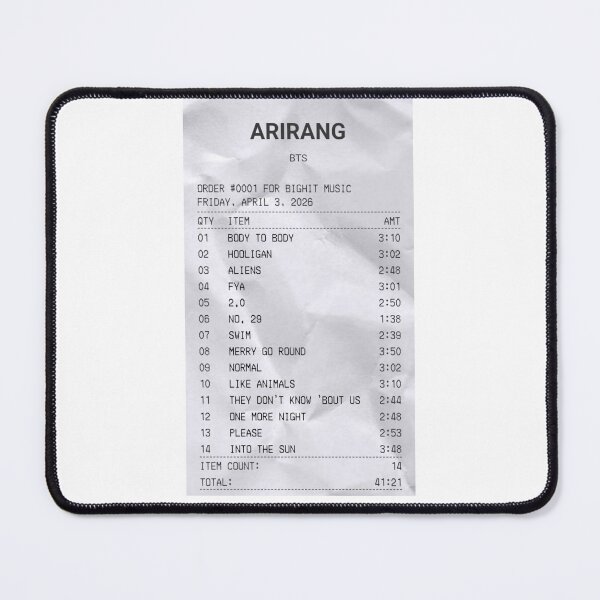 Item preview, ARIRANG BTS Album Tracklist – Receipt Style 2026 designed and sold by Palette & Hue.