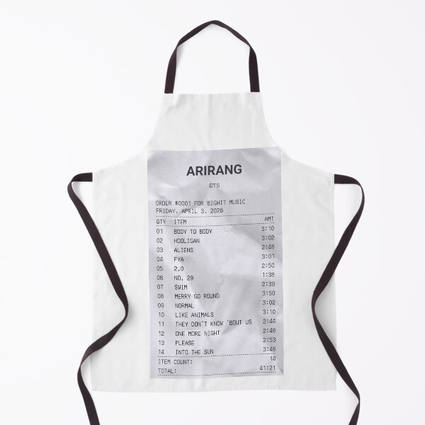 Item preview, ARIRANG BTS Album Tracklist – Receipt Style 2026 designed and sold by Palette & Hue.