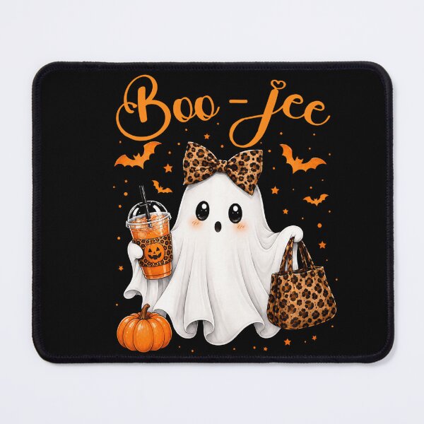 Item preview, Halloween Boo Jee Ghost Pumpkin Coffee Leopard designed and sold by stershopepie.
