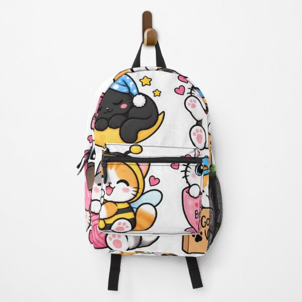 Item preview, Cute Kawaii Cat Sticker Collection – Bee, Dinosaur, Beach & Good Vibes Cats designed and sold by ghatwalsachin.