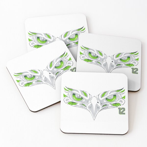 Item preview, Fierce Eagle Eyes Abstract Green Mascot Design designed and sold by WilliamTh31257.