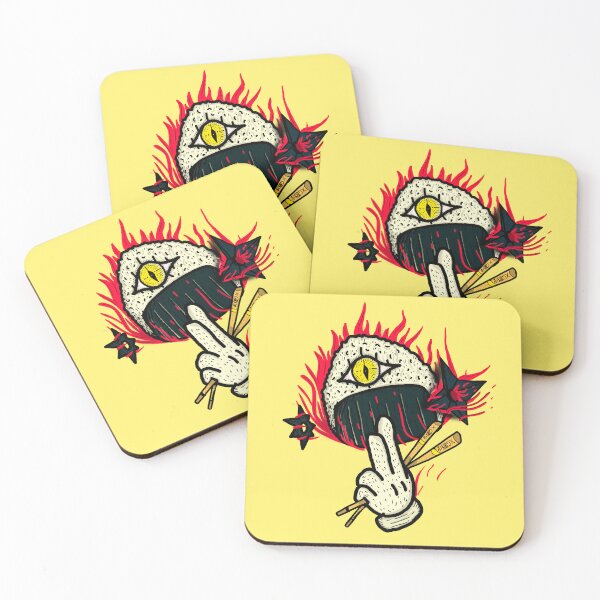 Item preview, Ninja Onigiri Sushi Roll Japanese Food Art Funny Ninja Sushi Design designed and sold by kuwagatamushi.