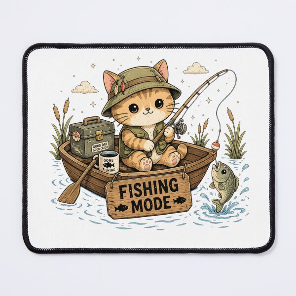 Item preview, Fishing Mode – Cute Cat Fishing Adventure designed and sold by MySthore.