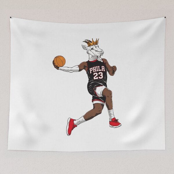 Item preview, Goat Basketball King Vintage Sports Artwork designed and sold by HeatherRu96664.