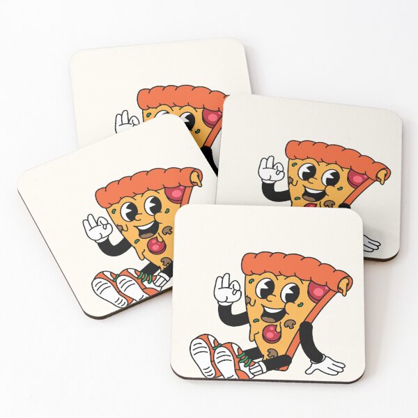 Item preview, Retro Cartoon Pizza Slice Character designed and sold by bakosshops.