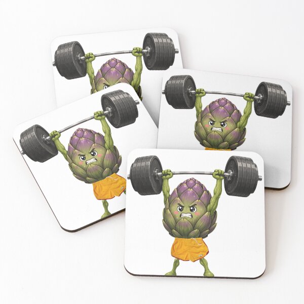 Item preview, Artichoke Weightlifter Cartoon Gym Vegetable designed and sold by YOFANTZ!.