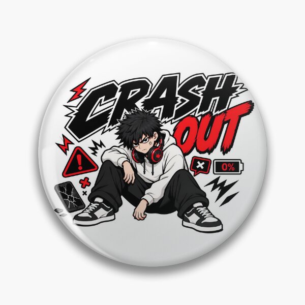 Item preview, Crash Out Anime Boy – Gen Z Rage designed and sold by Sed94.