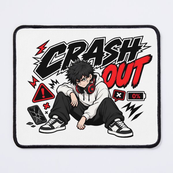 Item preview, Crash Out Anime Boy – Gen Z Rage designed and sold by Sed94.