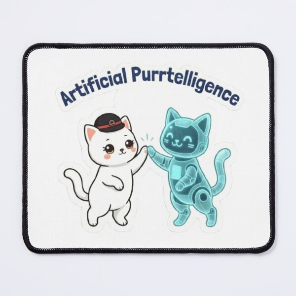 Item preview, Artificial Purrtelligence – Cute AI Robot Cat designed and sold by PrintforDesign.