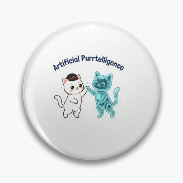 Item preview, Artificial Purrtelligence – Cute AI Robot Cat designed and sold by PrintforDesign.